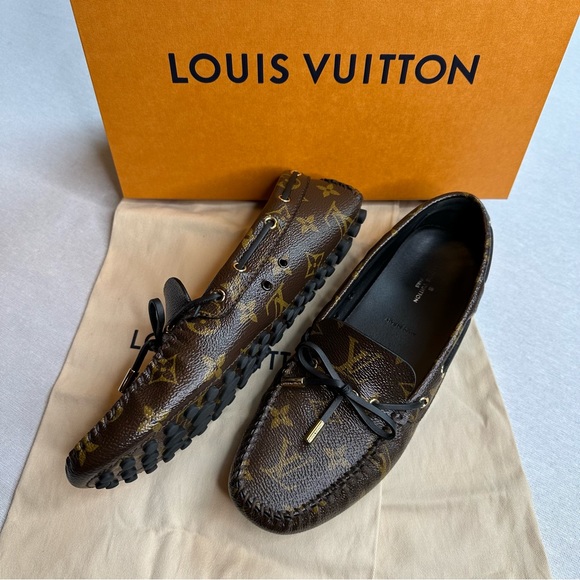 🛍️🛍️ LOUIS VUITTON FULL MONOGRAM FLAT LOAFER MOCCASIN : ITALY - Picture 5 of 11